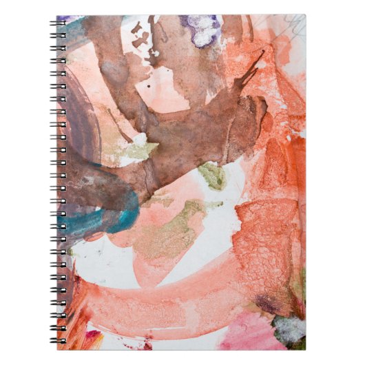 Inktvlekken op wit papier, acryl, kunst, a notitieboek (Voorkant)