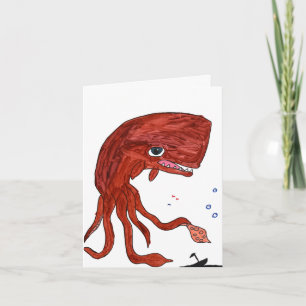 Inktwalviskaart Bedankkaart