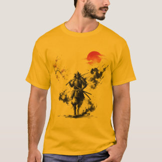 Inktwassen samoerai krijger t-shirt