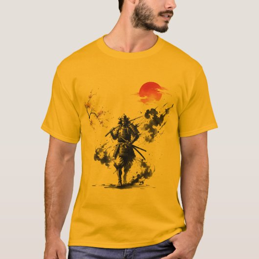 Inktwassen samoerai krijger t-shirt (Voorkant)