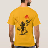 Inktwassen samoerai krijger t-shirt (Achterkant)