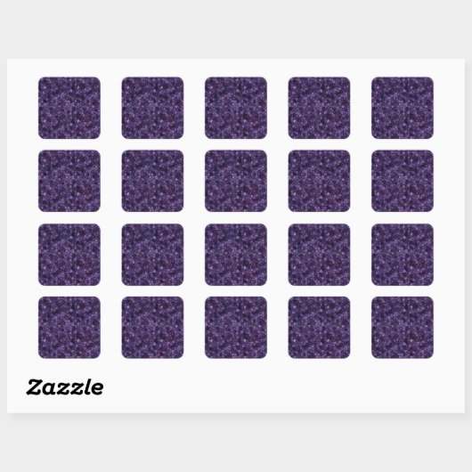 Inktwel Blauwe Kasseien Patchwork Terrazzo Patroon Vierkante Sticker (Vel)