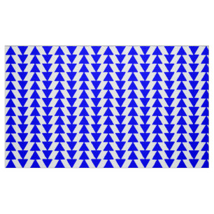 Inktzwarte Driehoeken - Blauw met Wit Stof