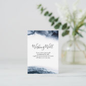 Inktzwarte waterverf | Wenskaart Informatiekaartje (Staand voorkant)