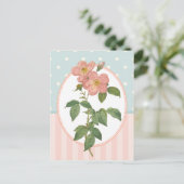  inkuilroze rozen botanische afdrukken briefkaart (Staand voorkant)