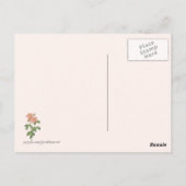  inkuilroze rozen botanische afdrukken briefkaart (Achterkant)