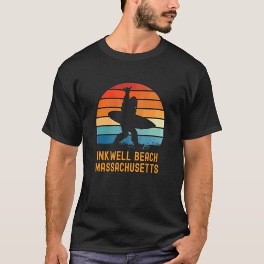 Inkwell Beach Massachusetts Sasquatch Souvenir T-shirt (Voorkant)