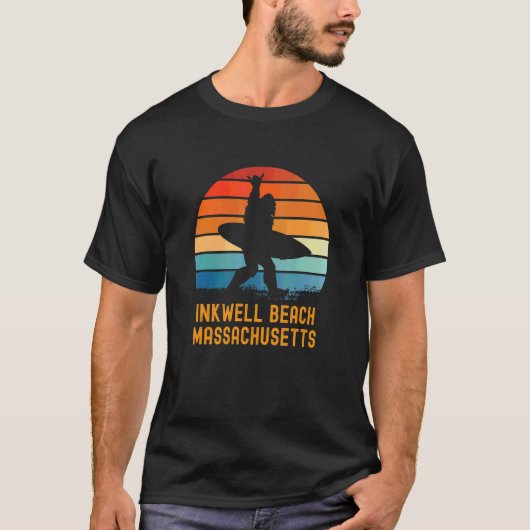 Inkwell Beach Massachusetts Sasquatch Souvenir T-shirt (Voorkant)