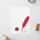 Inkwell- en vervalpenningkaart notitiekaartje (Voorkant / Achterkant in situ)