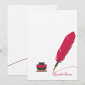 Inkwell- en vervalpenningkaart notitiekaartje (Voorkant / Achterkant)