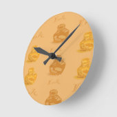 Inkwells Sepia - Acrylwandklok Ronde Klok (Hoek)