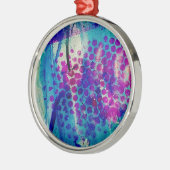 Inky Abstract Metalen Ornament (Links)