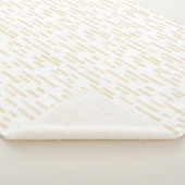 Inky afgeronde lijnen patroon | Bleek Geel op Wit Sherpa Deken (3/4)