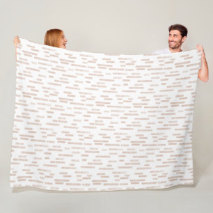 Inky afgeronde lijnen patroon   Bleke terracotta/w Fleece Deken