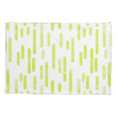 Inky afgeronde lijnen patroon | Bright Lime Green Kussensloop (Achterkant-Links)