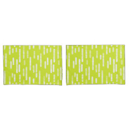 Inky afgeronde lijnen patroon | Bright Lime Green Kussensloop