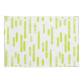 Inky afgeronde lijnen patroon | Bright Lime Green Kussensloop (Achterkant-Rechts)