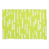 Inky afgeronde lijnen patroon | Bright Lime Green Kussensloop (Voorkant-Links)