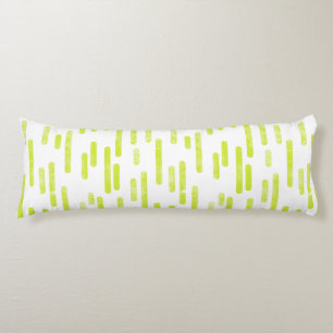 Inky afgeronde lijnen patroon   Bright Lime Green Lichaamskussen