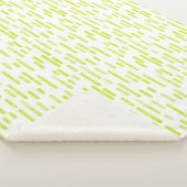 Inky afgeronde lijnen patroon | Bright Lime Green Sherpa Deken (3/4)