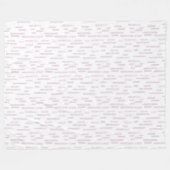 Inky afgeronde lijnen patroon | Dusty Pink op Wit Fleece Deken (Voorkant (Horizontaal))