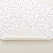 Inky afgeronde lijnen patroon | Dusty Pink op Wit Sherpa Deken (3/4)