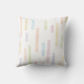 Inky afgeronde lijnen patroon | Pastel regenboog k Kussen (Achterkant)