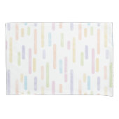 Inky afgeronde lijnen patroon | Pastel regenboog k Kussensloop (Voorkant-Links)