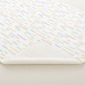 Inky afgeronde lijnen patroon | Pastel regenboog k Sherpa Deken (3/4)