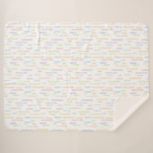 Inky afgeronde lijnen patroon | Pastel regenboog k Sherpa Deken (Voorkant (horizontaal))