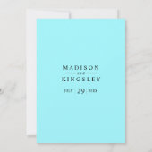 Inky Aqua Fab Abstract budget Weddenschap Kaart (Achterkant)