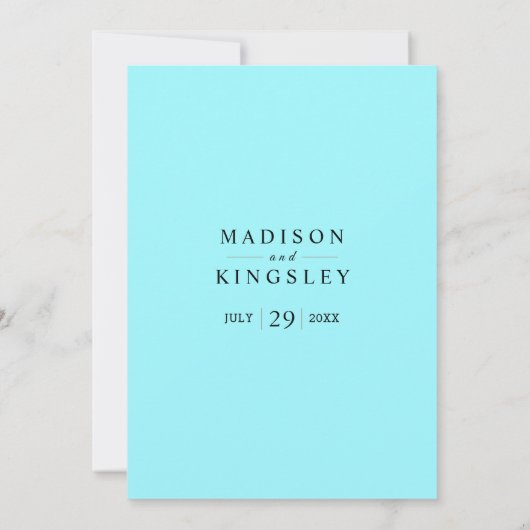 Inky Aqua Fab Abstract budget Weddenschap Kaart (Achterkant)