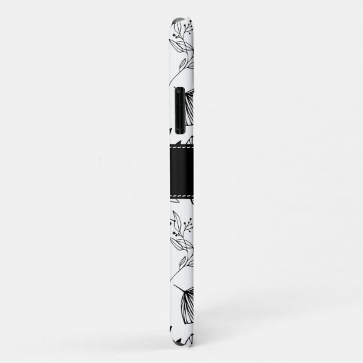 Inky Black florals aangepast Case-Mate iPhone Case (Achterkant/rechts)