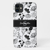 Inky Black florals aangepast Case-Mate iPhone Case (Achterkant)