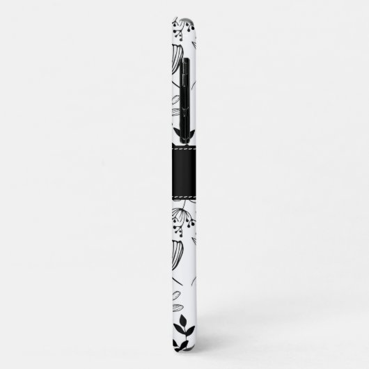 Inky Black florals aangepast Case-Mate iPhone Case (Achterkant/links)