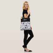 Inky Black florals aangepast Tote Bag (Op model)