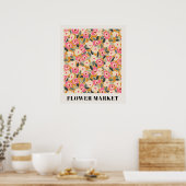 Inky bloem bloemenmarkt patroon- Zonnige weide Poster (Keuken)