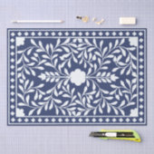 Inky Blue 1 Traditional Bone Inlay Decoupage Paper Tissuepapier (Craft)