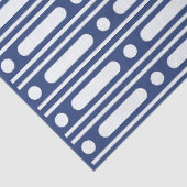 Inky Blue 2 Bone Inlay Dots Border Decoupage Tissuepapier (Detail)