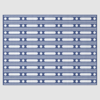 Inky Blue 2 Bone Inlay Dots Border Decoupage Tissuepapier