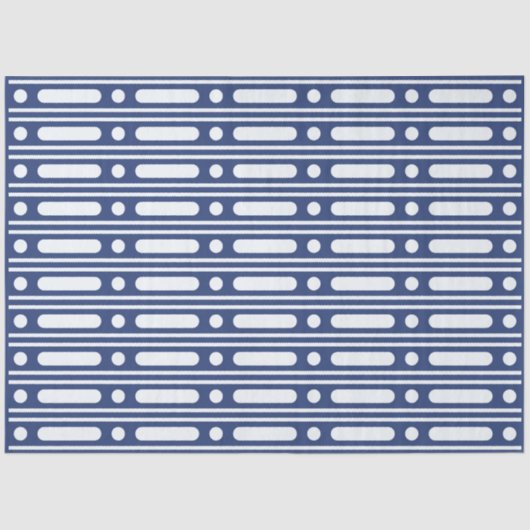 Inky Blue 2 Bone Inlay Dots Decoupage Tissuepapier (Voorkant)