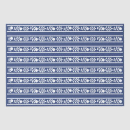 Inky Blue 2 Bone Inlay Floral Decoupage  Tissuepapier