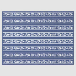 Inky Blue 2 Floral Bone Inlay decoupage Tissuepapier