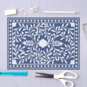 Inky Blue 2 Traditional Bone Inlay Decoupage Paper Tissuepapier (Craft)