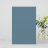 Inky Blue Solid Color Briefpapier (Staand voorkant)