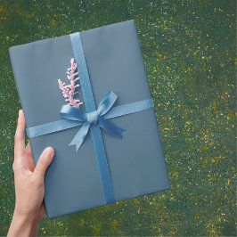 Inky Blue Solid Color Cadeaupapier