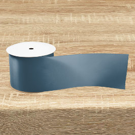 Inky Blue Solid Color Satijnen Lint
