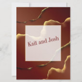 Inky Earthtone Red Abstract Verbazingwekkend Fab B Kaart (Achterkant)