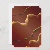 Inky Earthtone Red Abstract Verbazingwekkend Fab B Kaart (Achterkant)