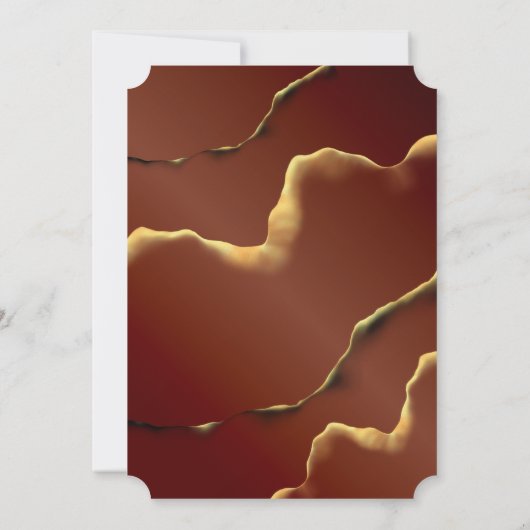 Inky Earthtone Red Abstract Verbazingwekkend Fab B Kaart (Achterkant)